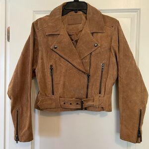 Blank NYC Tan Suede Biker Jacket